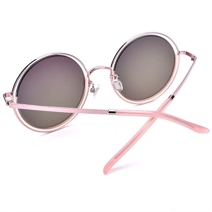 Rose gold vintage round sunglasses  (5)